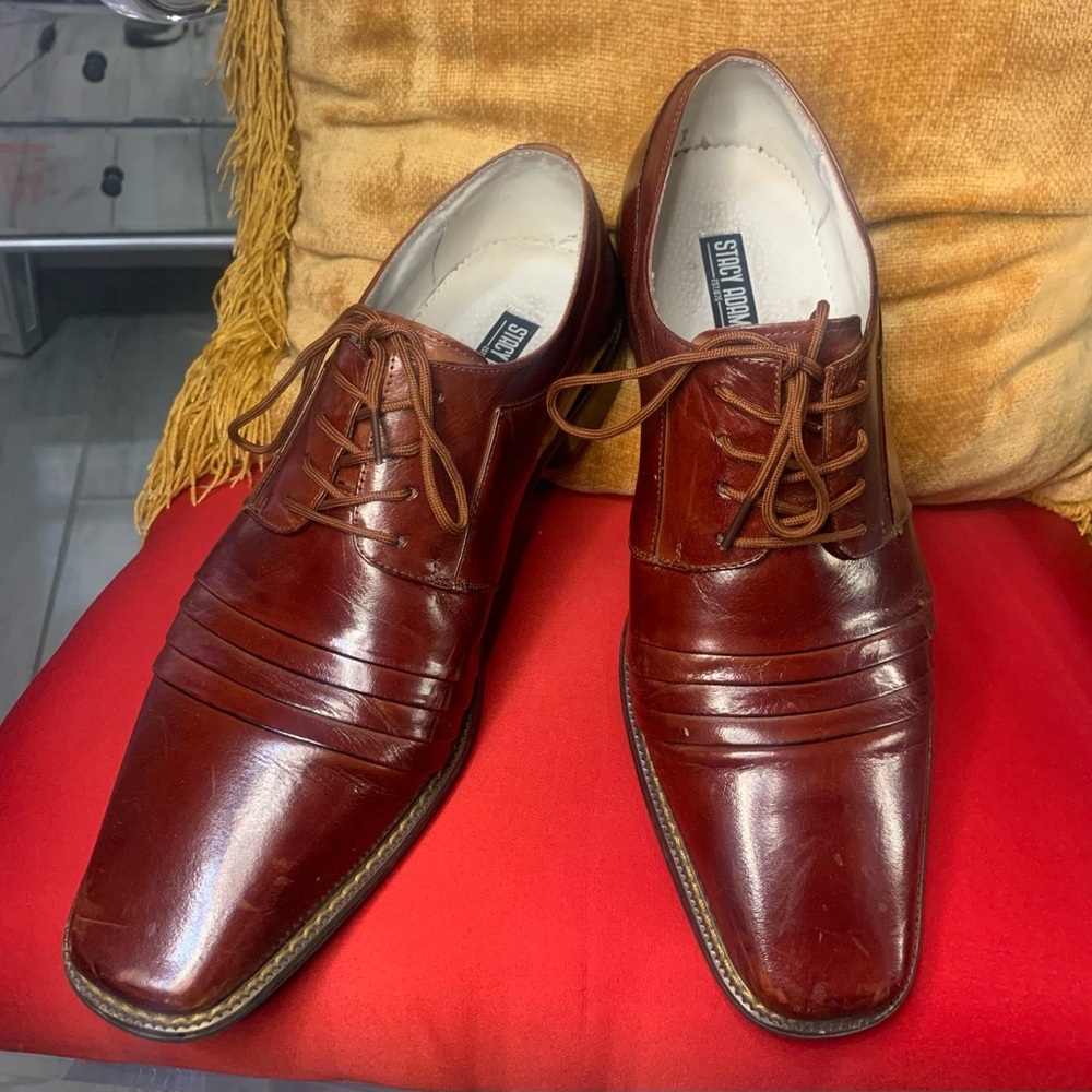 Stacy Adams Rich Brown Leather Oxfords